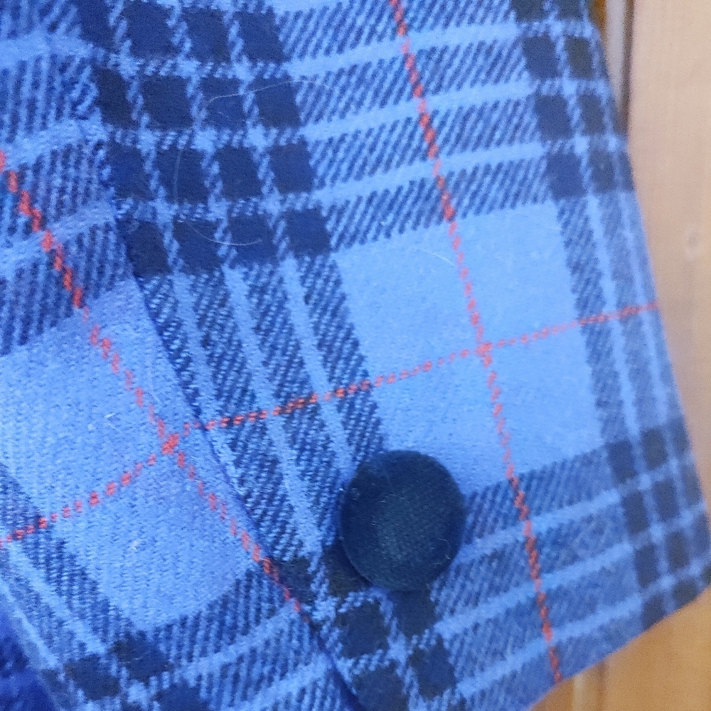 Vintage Classic Preppy Girl 100% Virgin Wool Pendleton Plaid Blazer - Picture 5 of 12